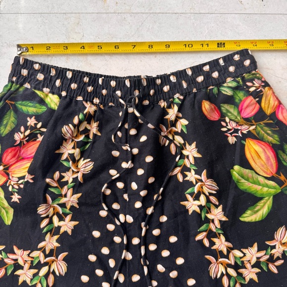 Farm Rio Cocoa Paradise Floral Linen Blend Shorts size M - Picture 7 of 16